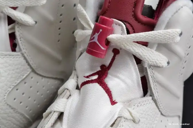 Rep TBK white 6 Air Maroon Retro Jordan 384664-116 0405